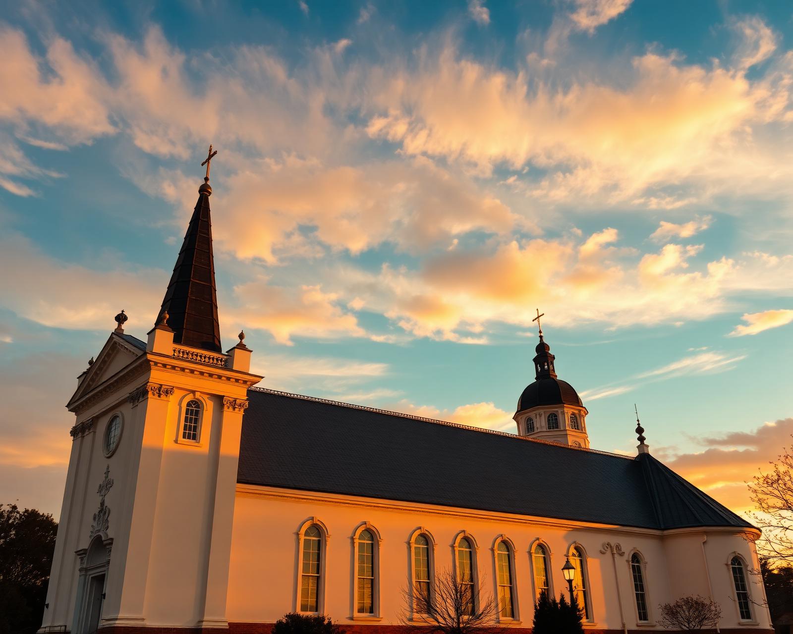 Church at sunset